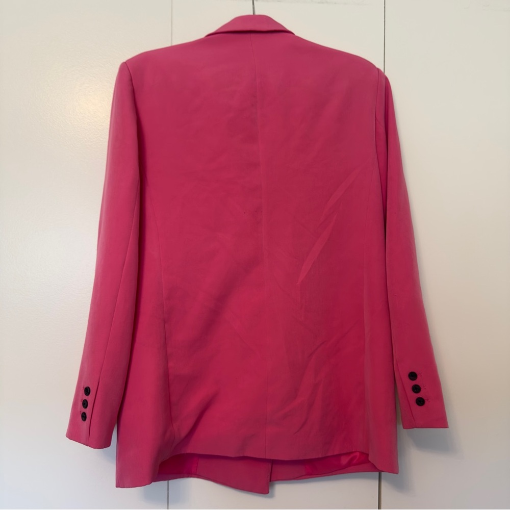 Stradivarius Hot Pink Oversized Dad Blazer - Picture 10 of 11